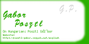 gabor posztl business card